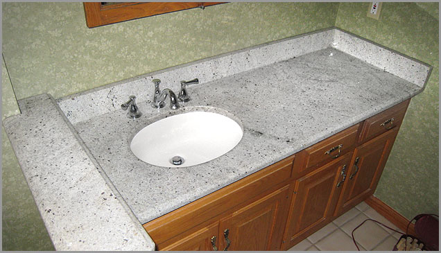 kashmir white granite slab in this bathroom